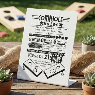 Cornhole Rules  Pedestal Sign