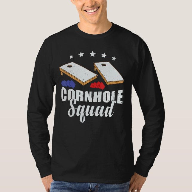 Cornhole Squad Bean Bag Backyard Cornhole T-Shirt (Front)