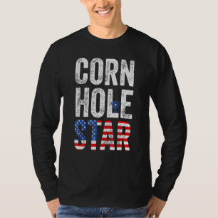 Cornhole Star Bean Bag Tournamen Usa T-Shirt