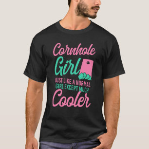 Cornhole Team Bean Bag Player Champ Girl Cornhole T-Shirt