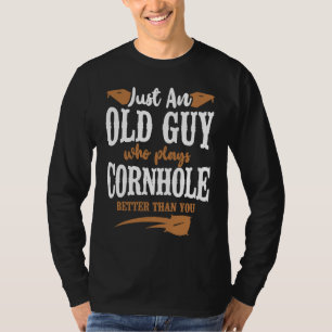 Cornhole Team Bean Bag Player Champ Retired Grandp T-Shirt