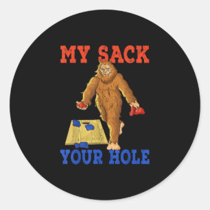Cornhole Teams Gifts Your Hole is My Goal Classic Round Sticker