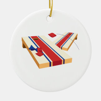 Cornhole Toss Ceramic Tree Decoration