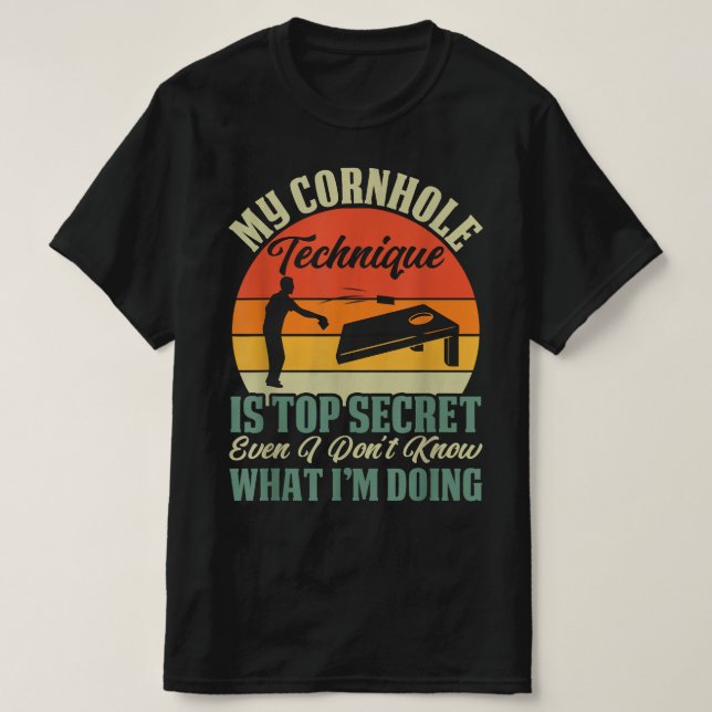 Cornhole Toss Game T-Shirt (Design Front)