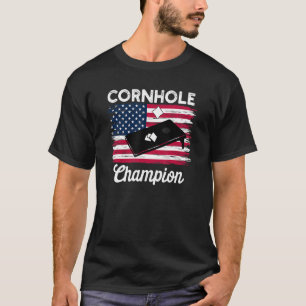Cornhole Trophy Champion Bean Bag Cornhole Player T-Shirt
