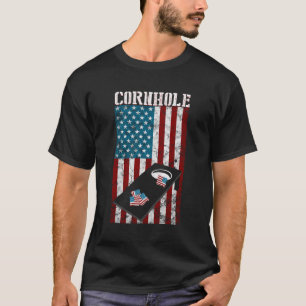 Cornhole Usa American Flag T-Shirt