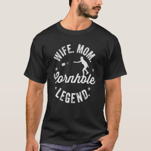 Cornhole Vintage Wife Mum Cornhole Legend T-Shirt