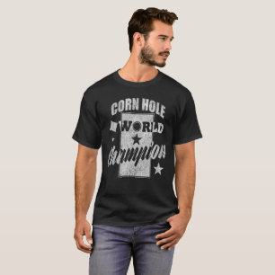 Cornhole World Champion Funny Game Distressed T-Shirt
