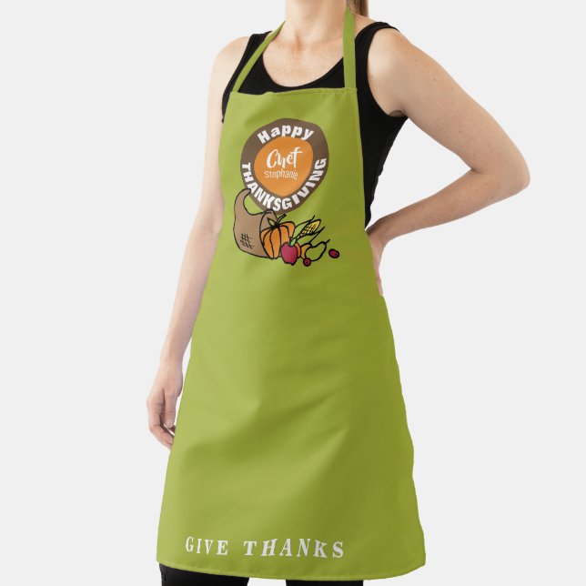 Cornicopia Thanksgiving | Personalised Holiday Apron (Insitu)