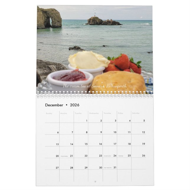 Cornish Adventures beautiful parts of Cornwall Calendar (Dec 2026)
