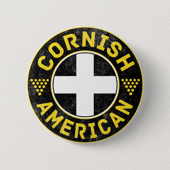 Cornish American Flag 6 Cm Round Badge (Front)