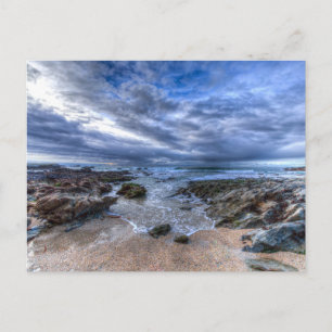 Cornish Beach Breaking Waves Postcard