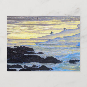 Cornish Beach Sunset Holiday Postcard