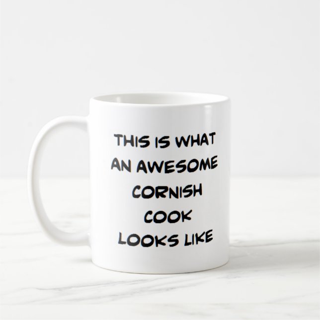 cornish cook, awesome coffee mug (Left)