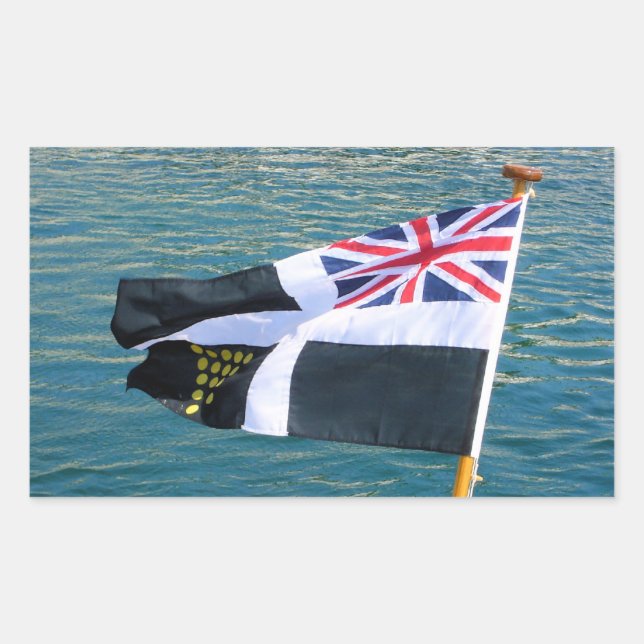 Cornish Ensign Rectangular Sticker (Front)