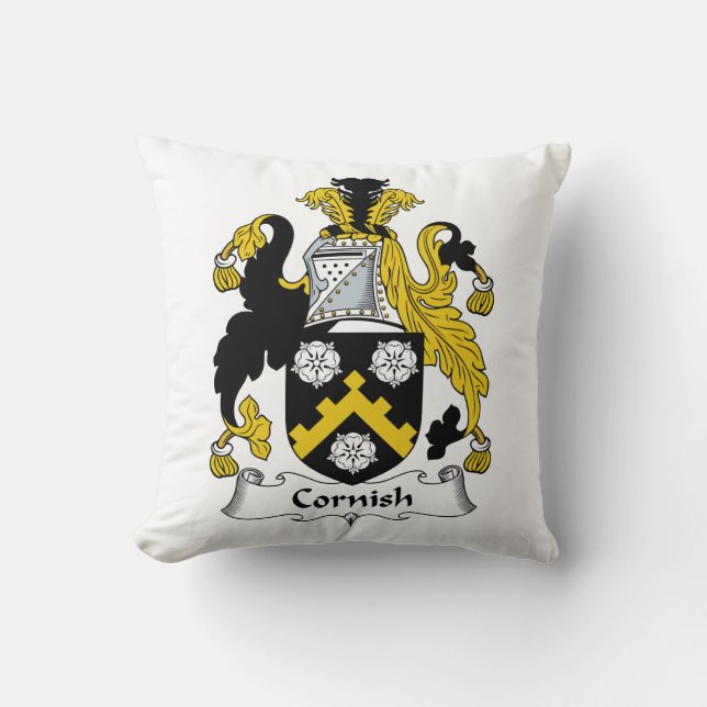 Cornish Family Crest Cushion (Front)