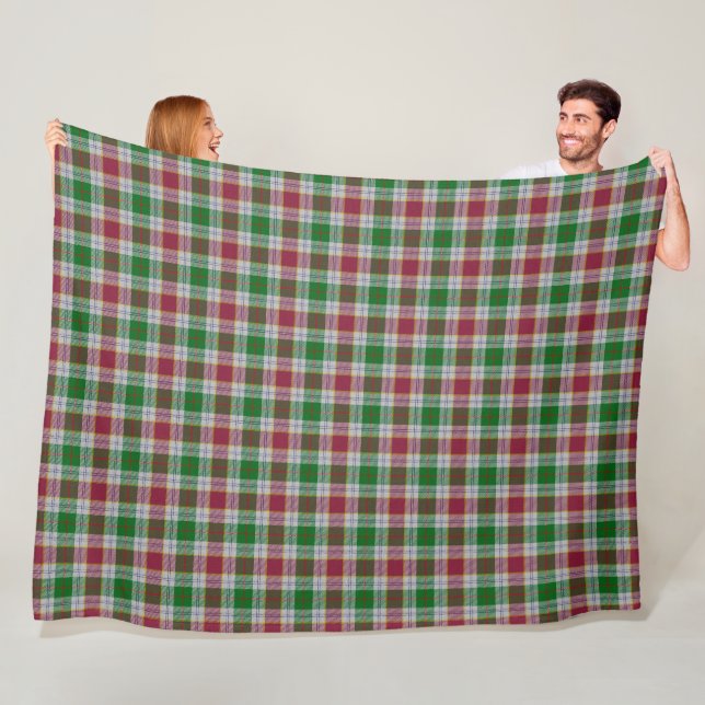 Cornish Family Tartan - Rosevear Fleece Blanket (In Situ)