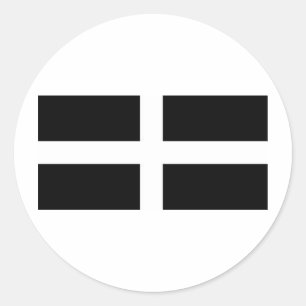 CORNISH FLAG CLASSIC ROUND STICKER