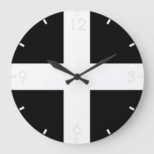 Cornish Flag (Cornwall) (County of England, UK) Large Clock