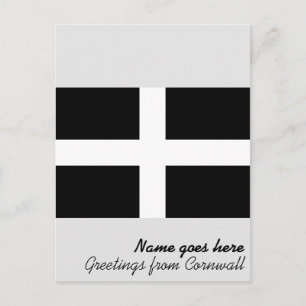 Cornish Flag (Cornwall) (County of England, UK) Postcard