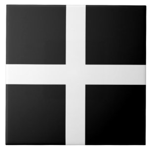 Cornish Flag (Cornwall) (County of England, UK) Tile