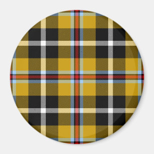 Cornish National Tartan Yellow and Black Plaid Magnet