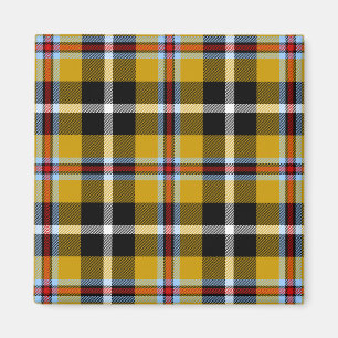 Cornish National Tartan Yellow and Black Plaid Magnet