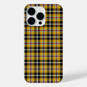 Cornish National Tartan Yellow Black Plaid iPhone 14 Pro Max Case