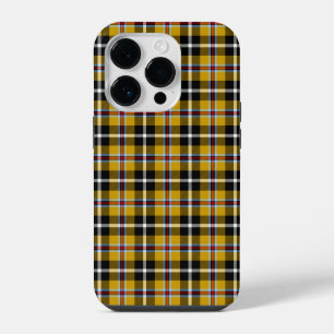 Cornish National Tartan Yellow Black Plaid iPhone 14 Pro Case
