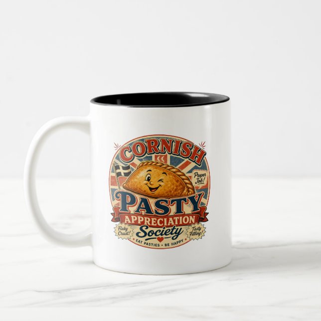 Cornish Pasty Appreciation Society Two-Tone Coffee Mug (Left)