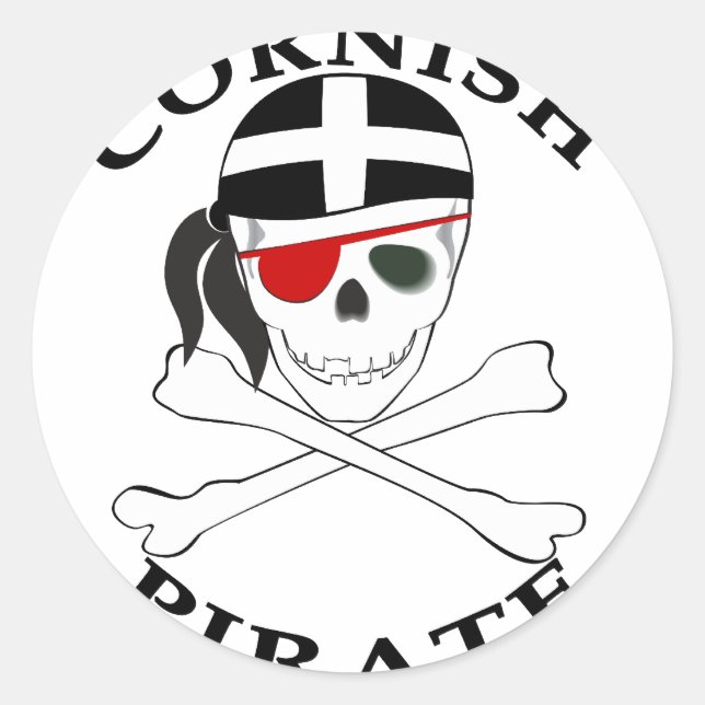 Cornish Pirate 1 Classic Round Sticker (Front)
