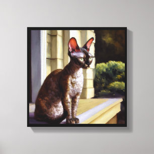 Cornish Rex Cat Canvas Print