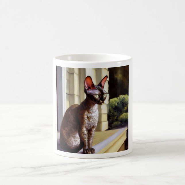 Cornish Rex Cat  Coffee Mug (Center)