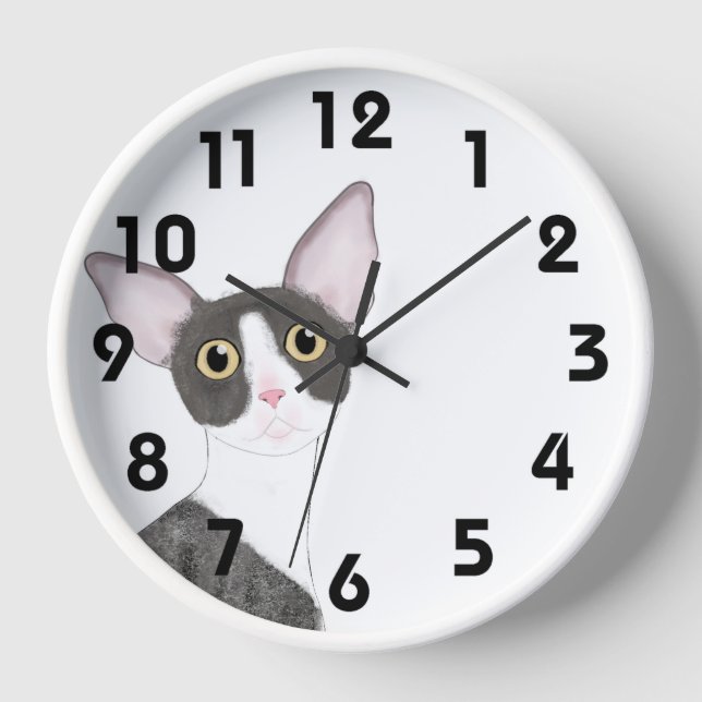 Cornish Rex Wall Clock (Front)