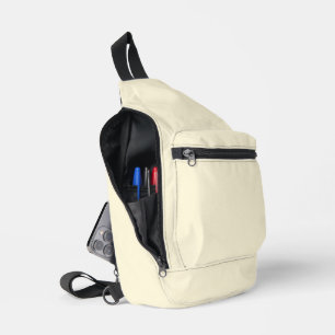 Cornsilk Cut Sew Sling Bag with Custom Print