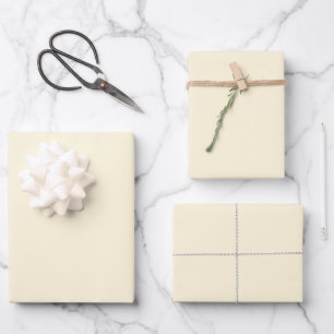 Cornsilk Solid Colour Wrapping Paper Sheet