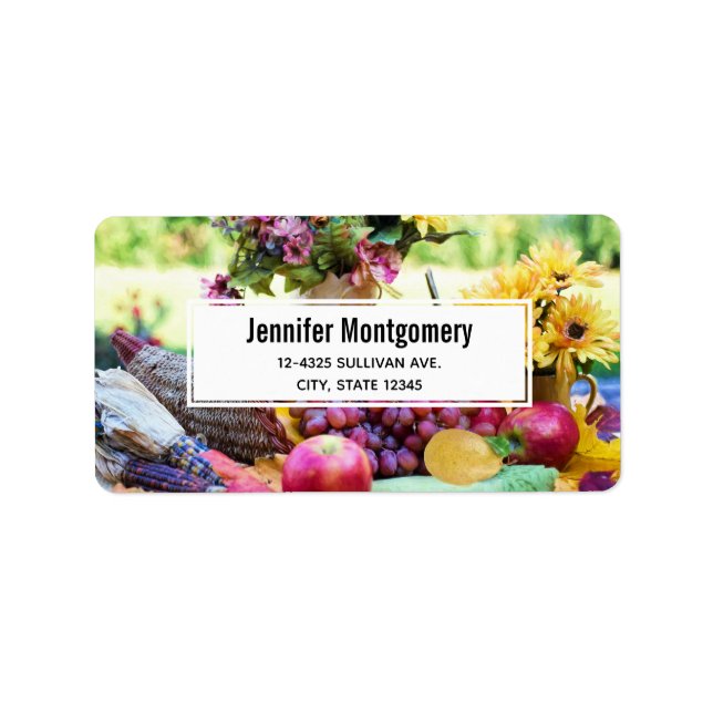  Cornucopia Autumn Harvest Chef's Table Label (Front)