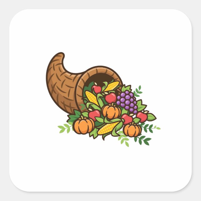 Cornucopia Harvest Fall Sticker (Front)