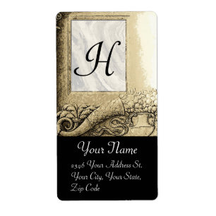 CORNUCOPIA  MONOGRAM , black and white grey