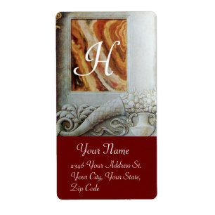 CORNUCOPIA MONOGRAM , black white grey brown red