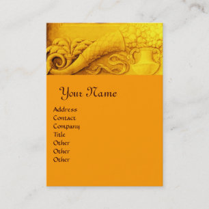 CORNUCOPIA MONOGRAM , bright gold yellow orange Business Card