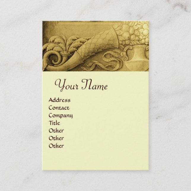 CORNUCOPIA  MONOGRAM BUSINESS CARD (Front)