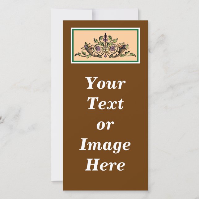 Cornucopia Vintage Thanksgiving Photo Card (Front)