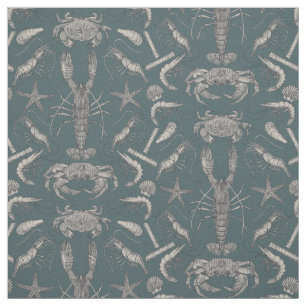 cornwall crustaceans damask dark apatite fabric
