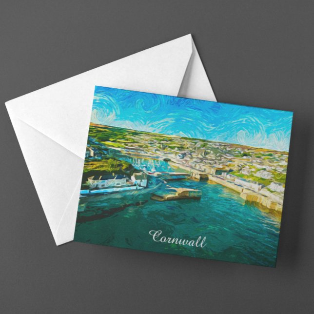 Cornwall England Coastal Scenery Oil Paint Postcard (Cornwall England Coastal Scenery Oil Paint Postcard)