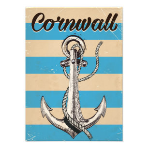 Cornwall Fishing Anchor travel poster