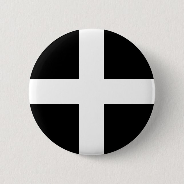 Cornwall Flag 6 Cm Round Badge (Front)