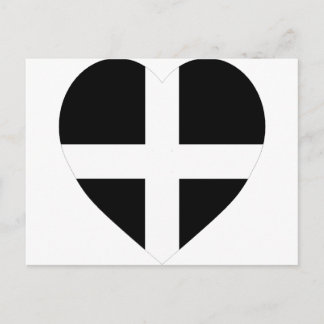 Cornwall Flag Heart Postcard