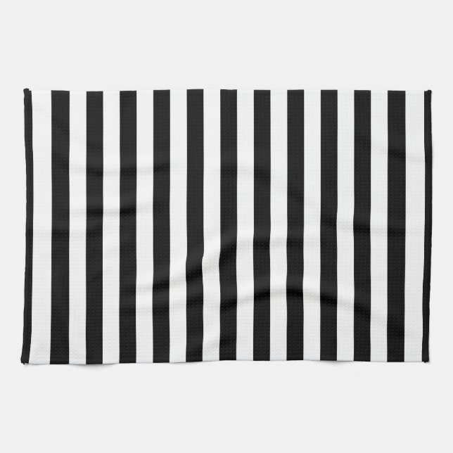 Cornwall flag stripes black white line pattern sym tea towel (Horizontal)