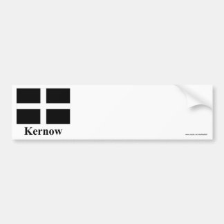 Cornwall Flag with Name in Cornish Bumper Sticker